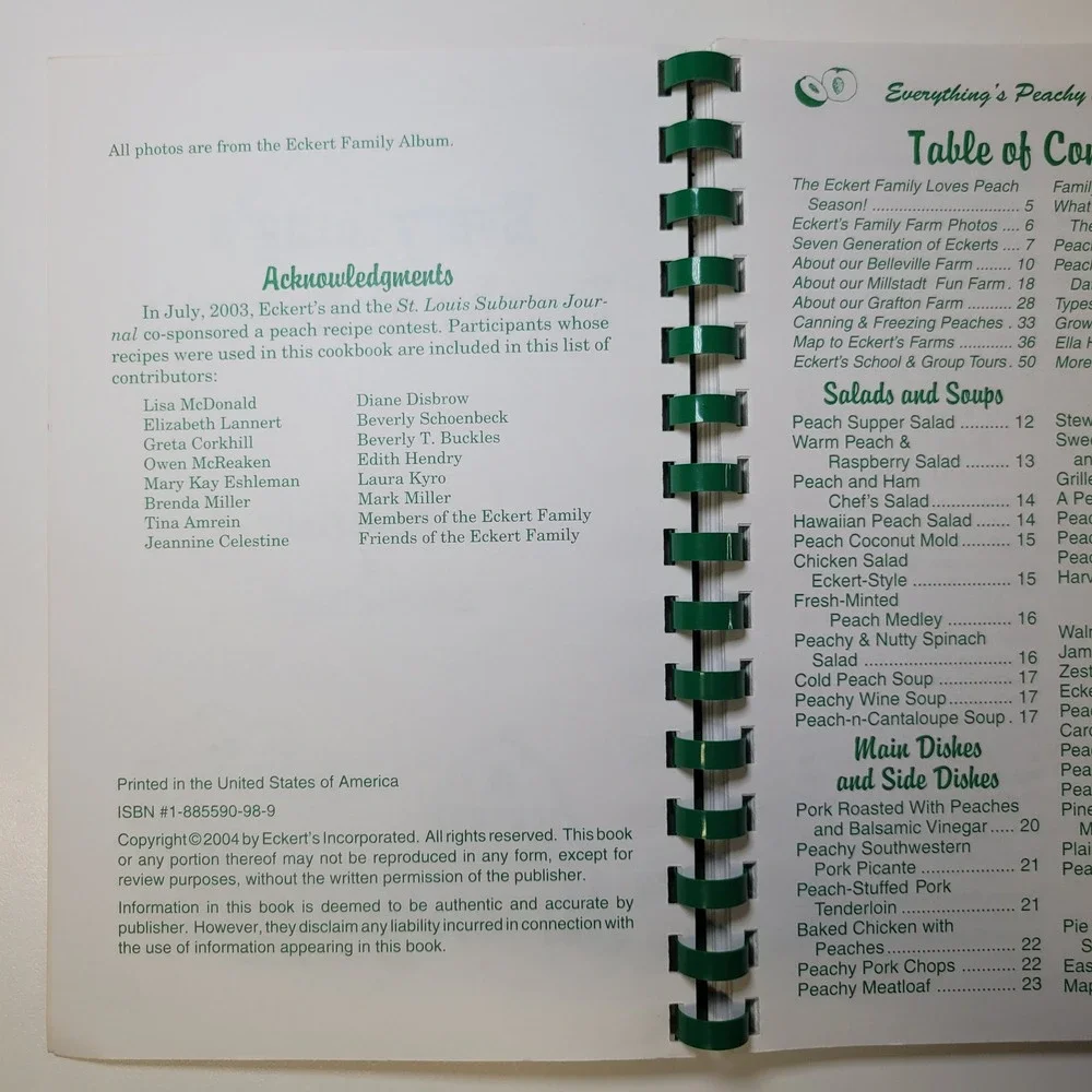 Everything s Peachy at Eckerts A Peach of a Cookbook Eckert Family Belleville IL